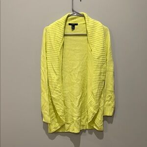 Forever 21 Yellow Lightweight Open Front Cardigan